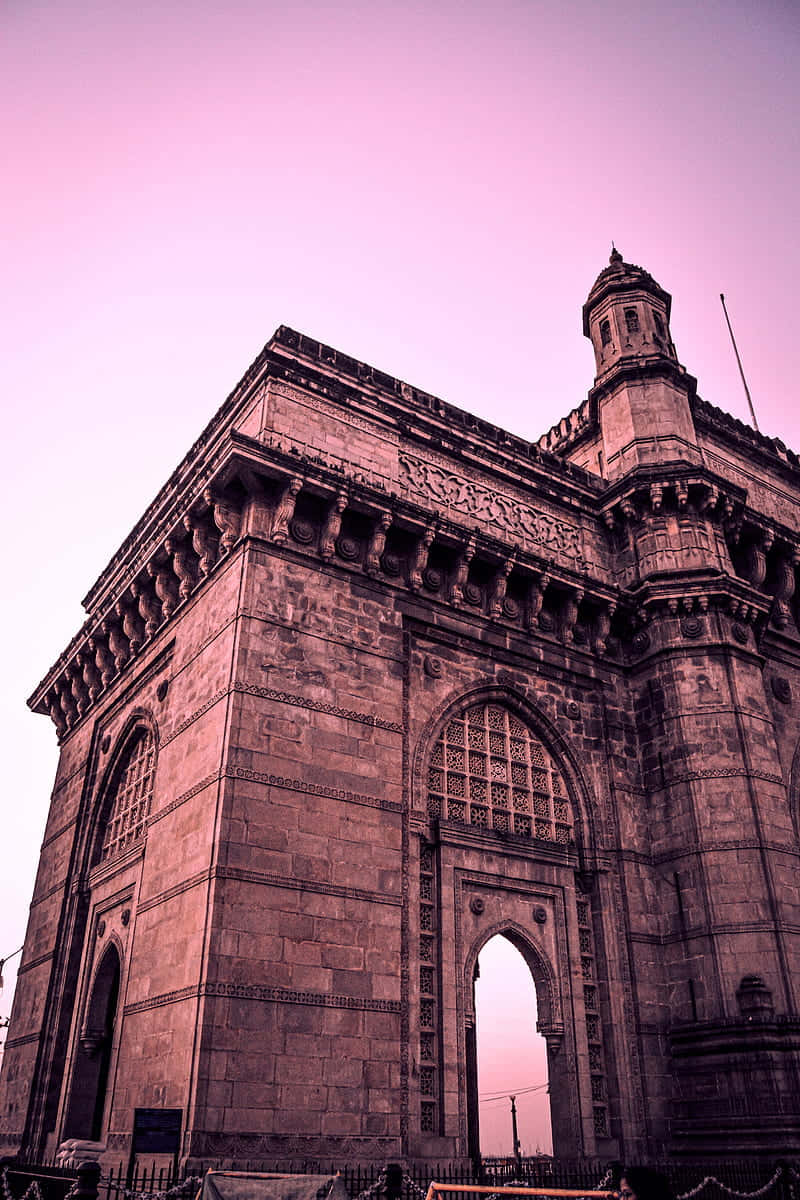 Pink Sky Gateway To India Background