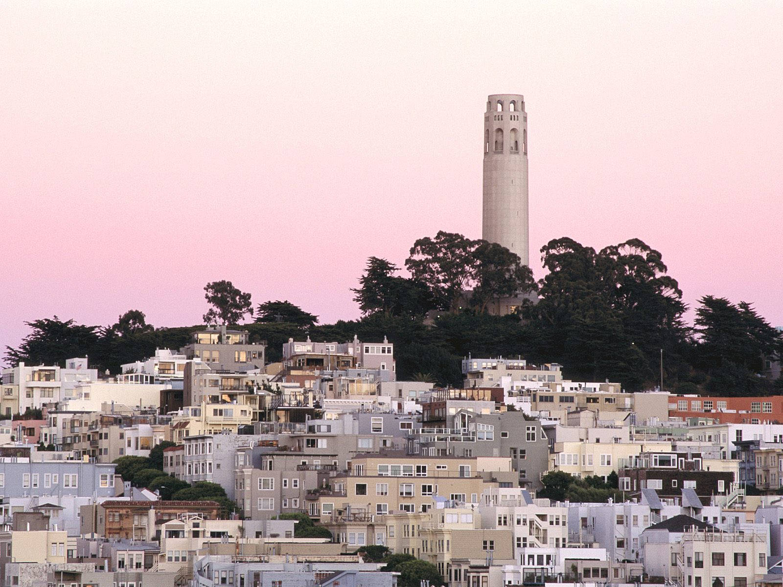 Pink Sky Over Coit Tower