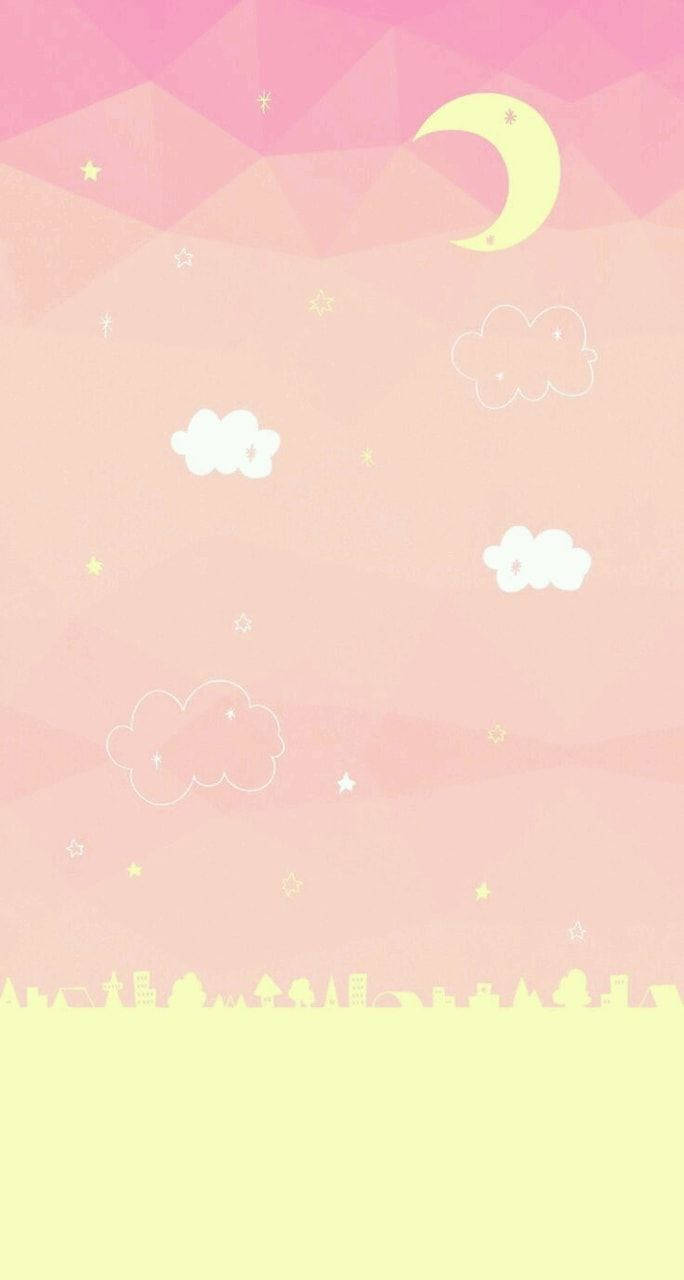 Pink Sky Simple Phone Background