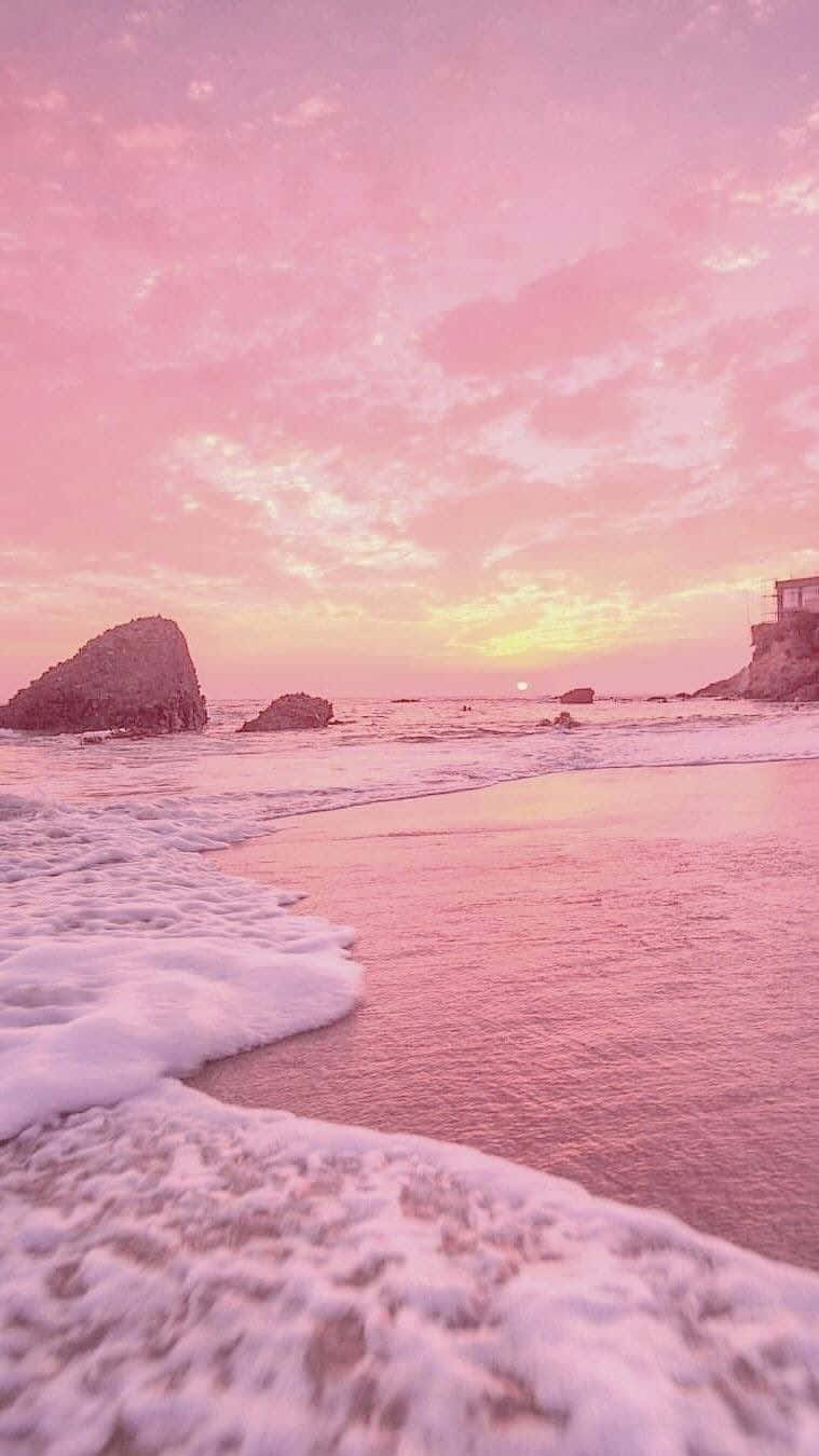 Pink Sky With Clouds
