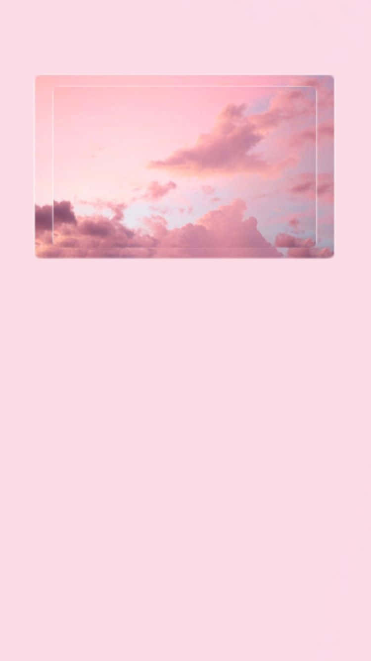 Pink Sky With Clouds On A Pink Background
