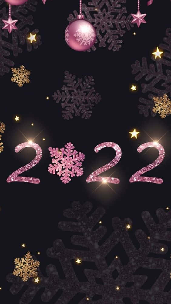 Pink Snowflake New Year 2022