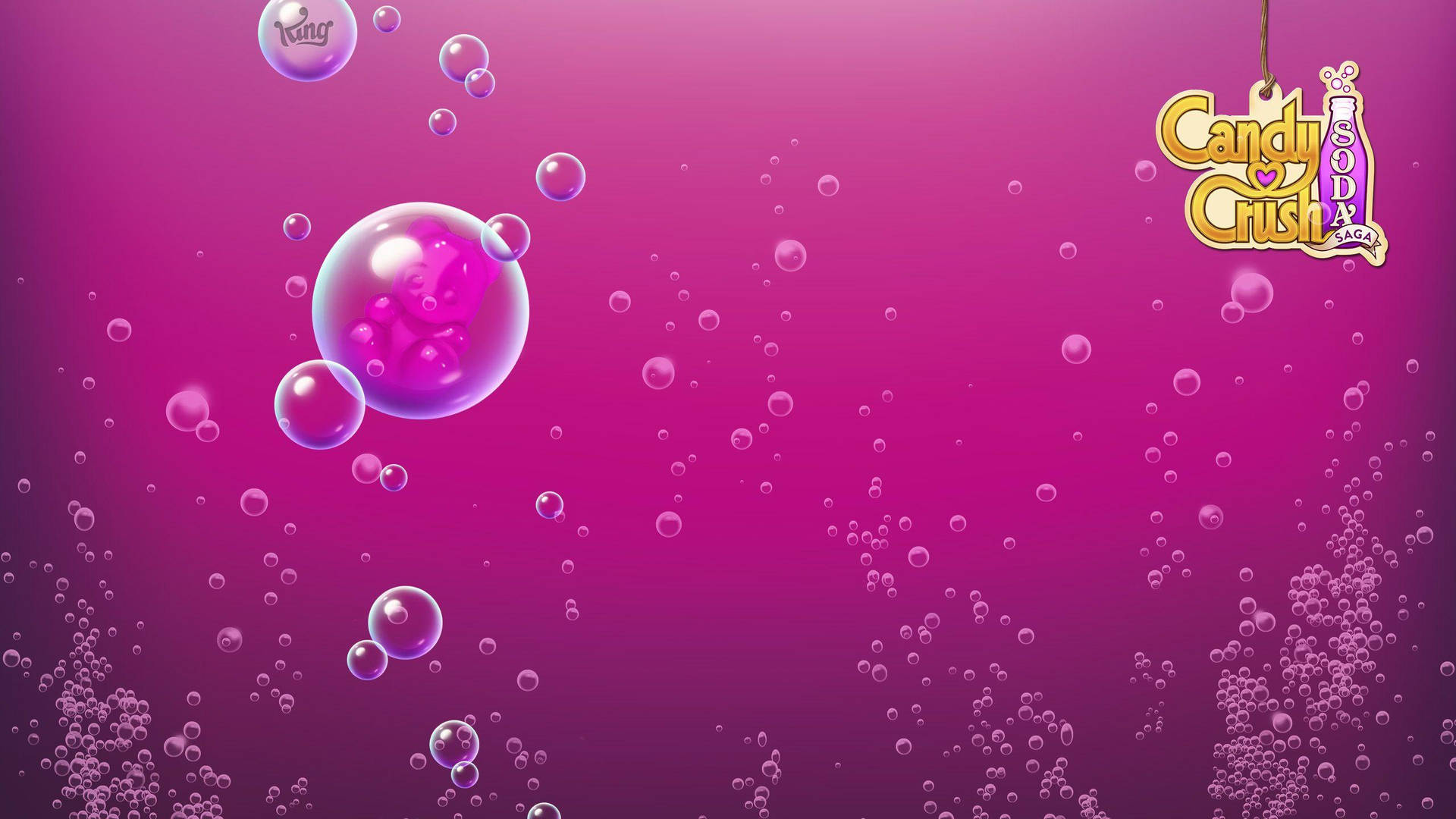 Pink Soda In Candy Crush Saga Background