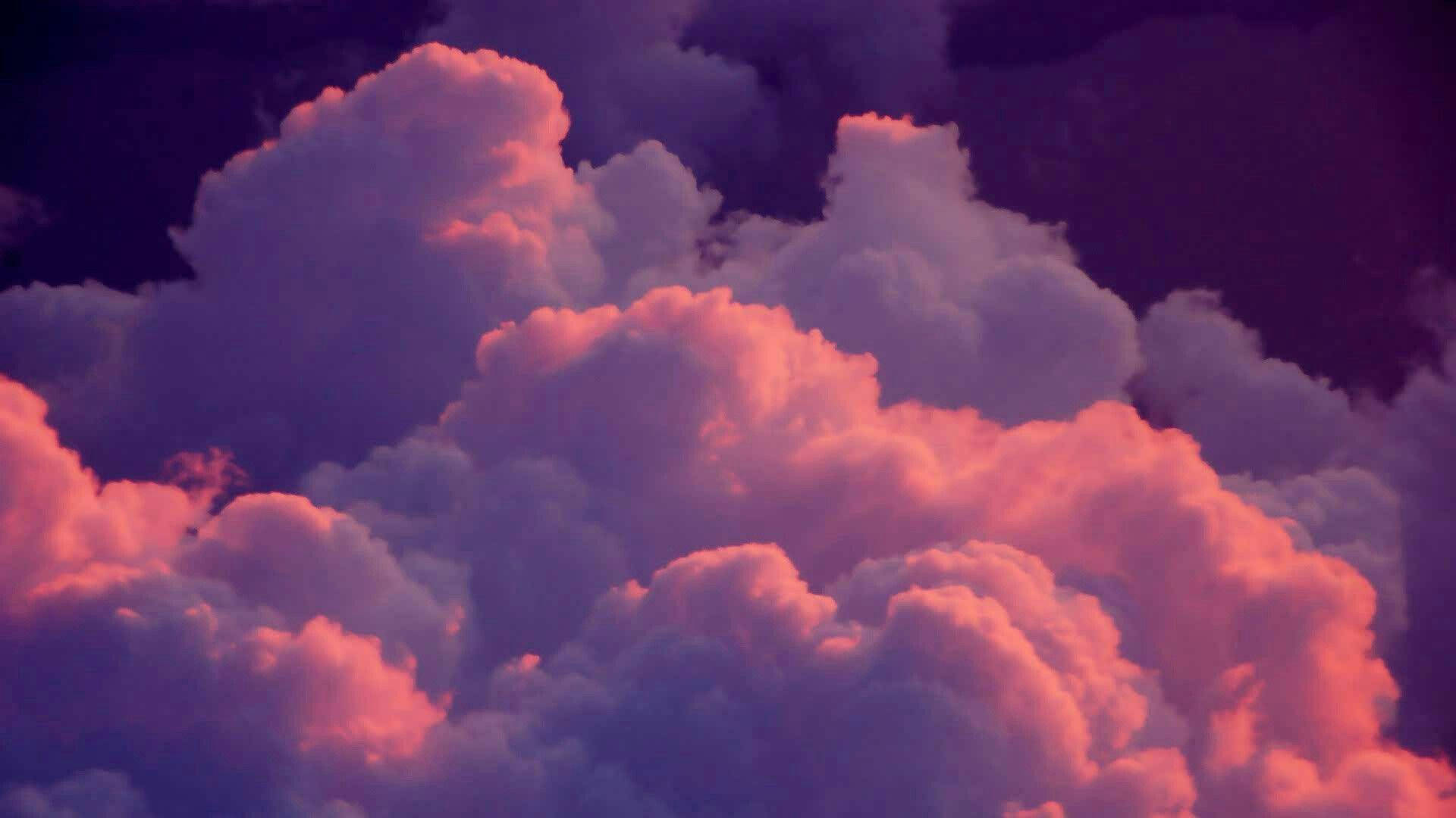 Pink Soft High Resolution Clouds Background