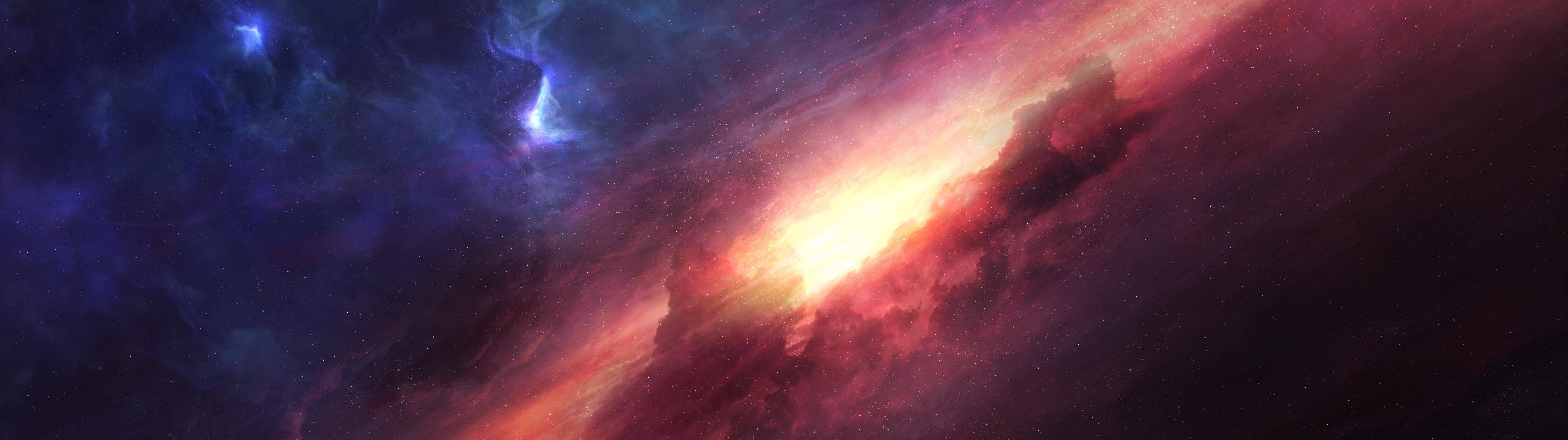 Pink Space Nebula Background