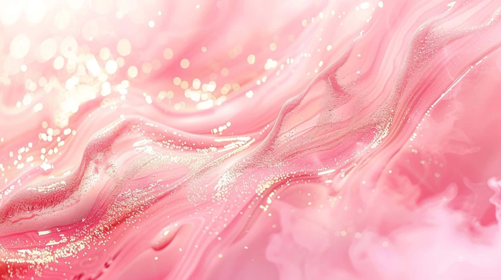 Pink Sparkling Waves Background Background