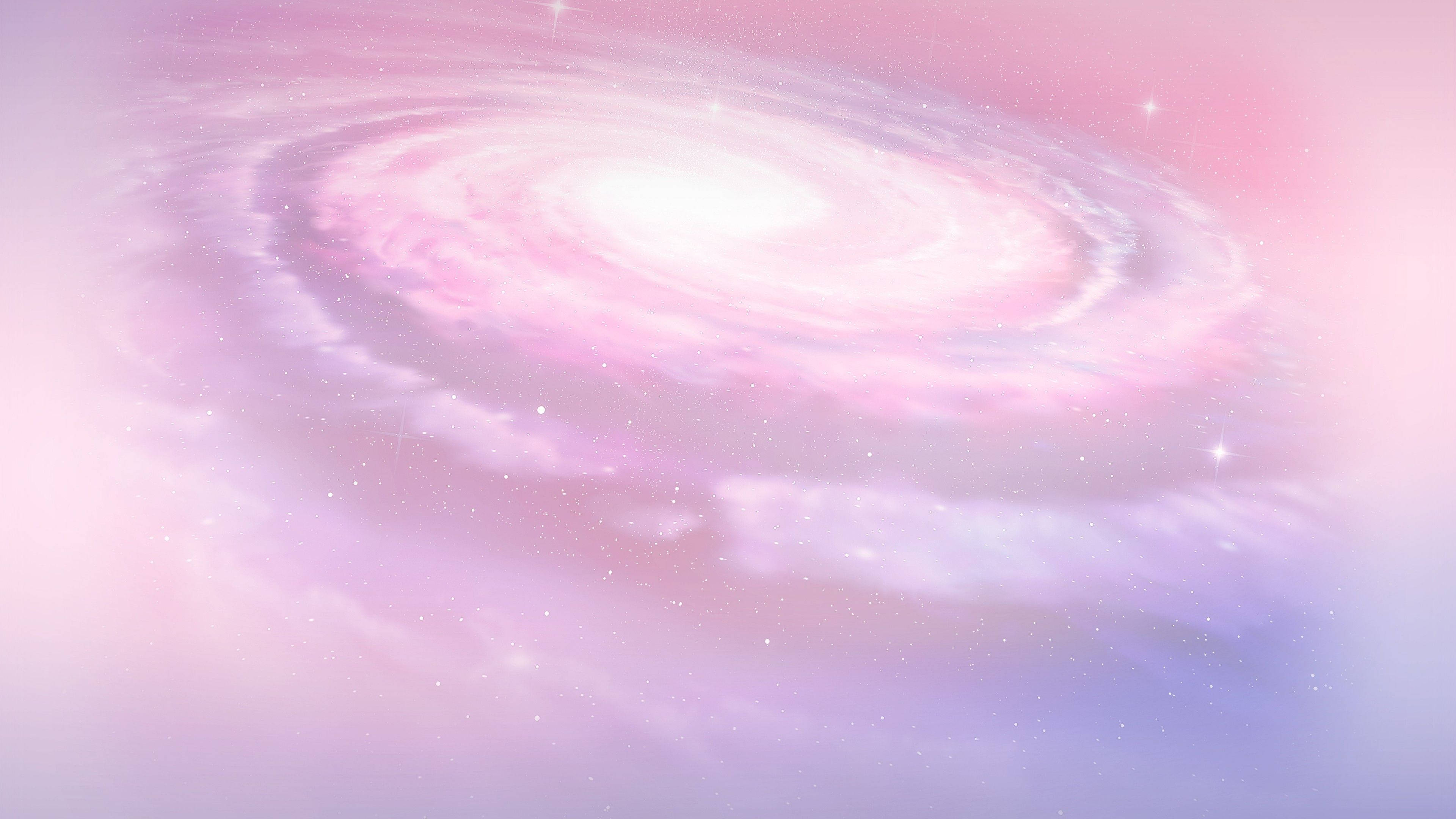 Pink Spiral Pastel Galaxy Background