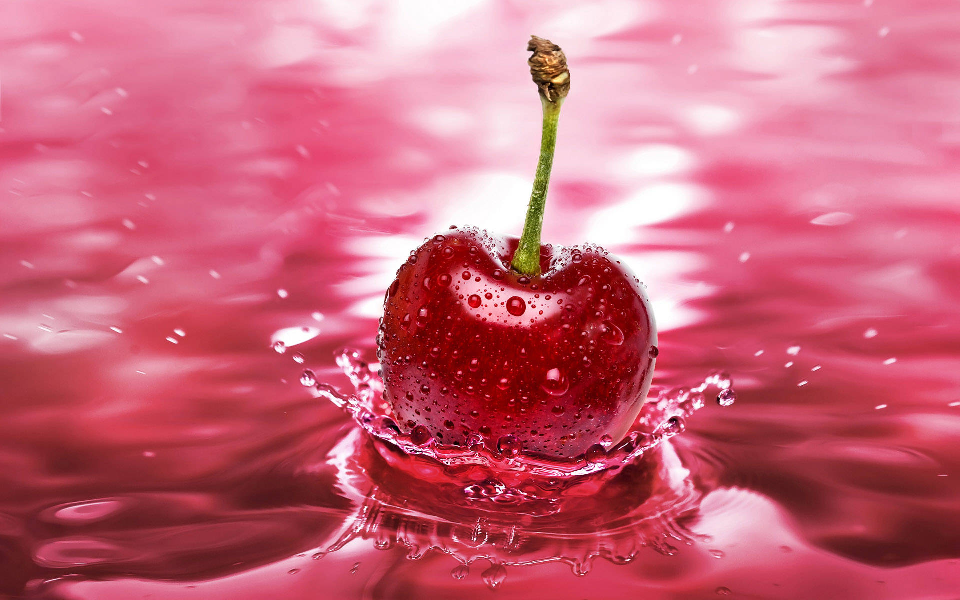 Pink Splash Cherry Background