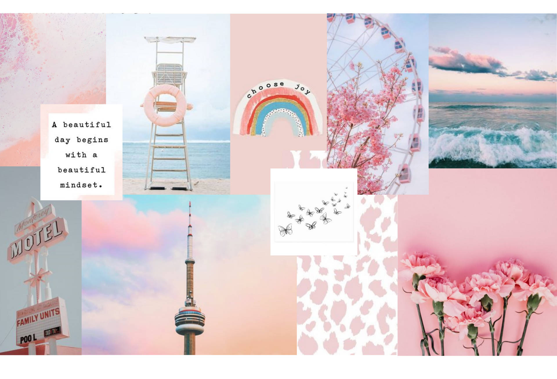 Pink Spring Aesthetic Collage