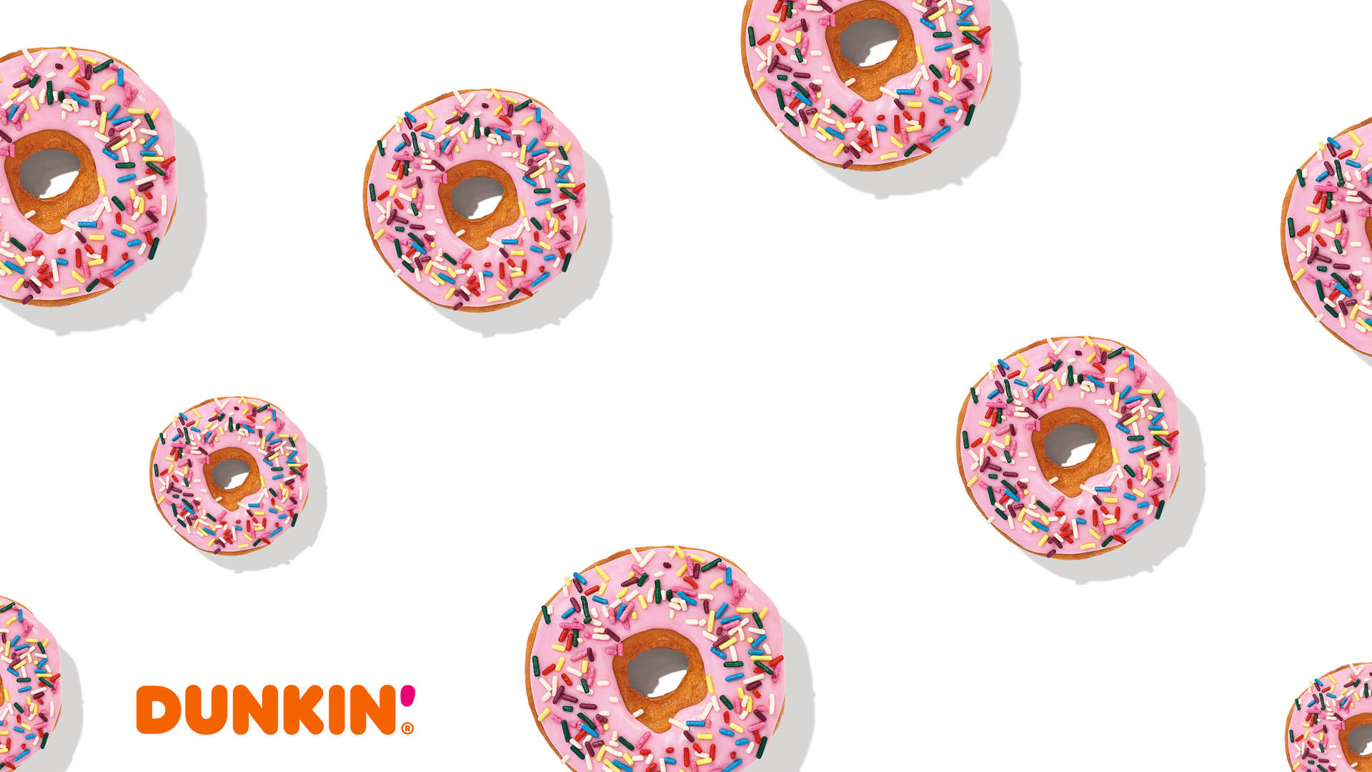 Pink Sprinkled Dunkin Donuts Background