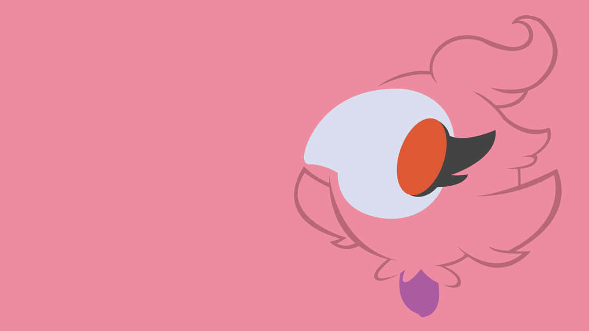 Pink Spritzee With Eyes Closed Background