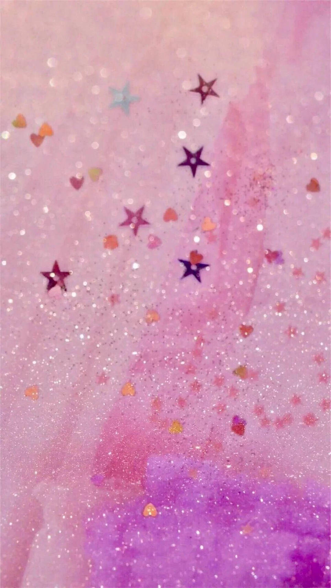 Pink Star For Girl Phone Screen Background