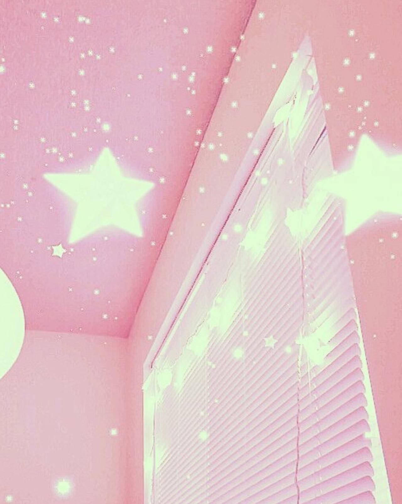 Pink Starry Room Background