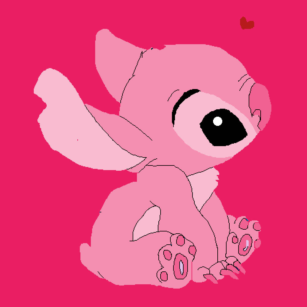 Pink Stitch Fan Drawing Background