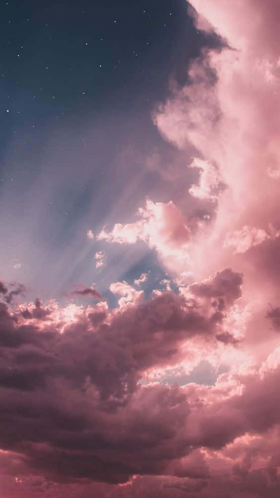 Pink Sunset Cloud Background