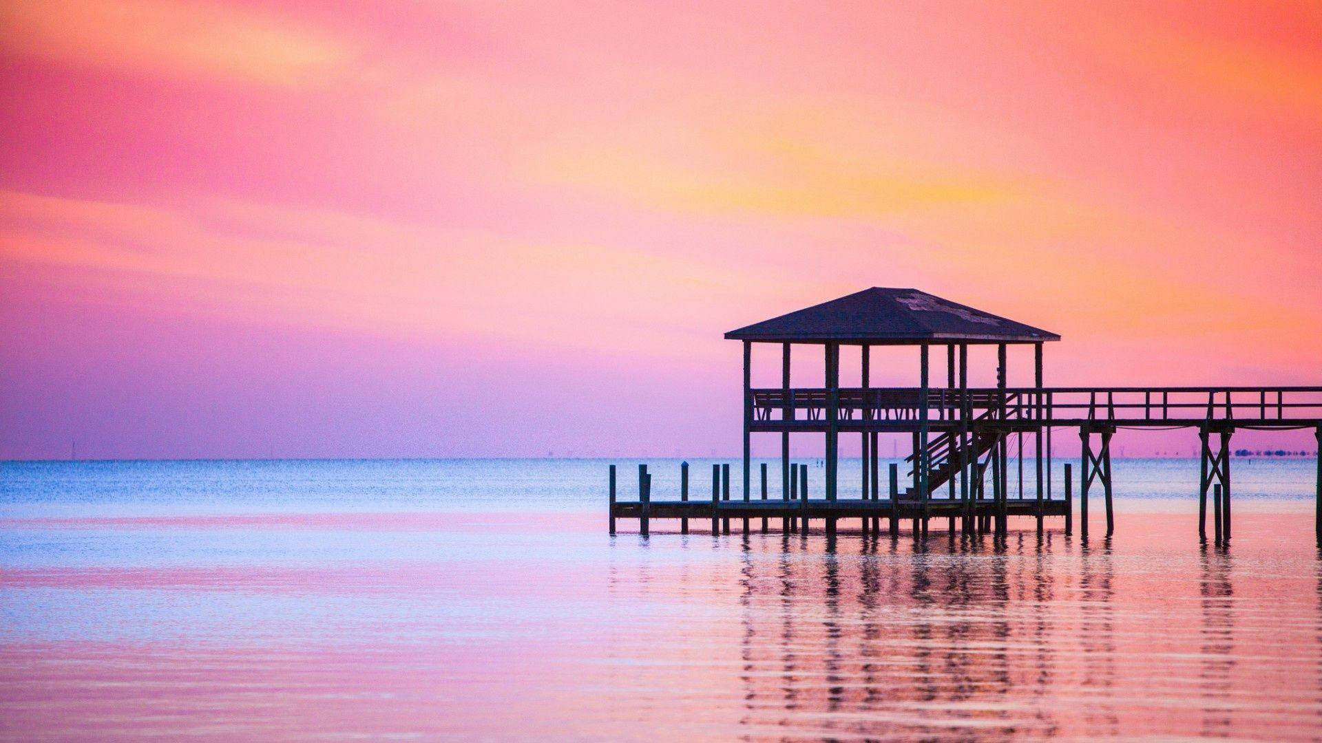 Pink Sunset Pier