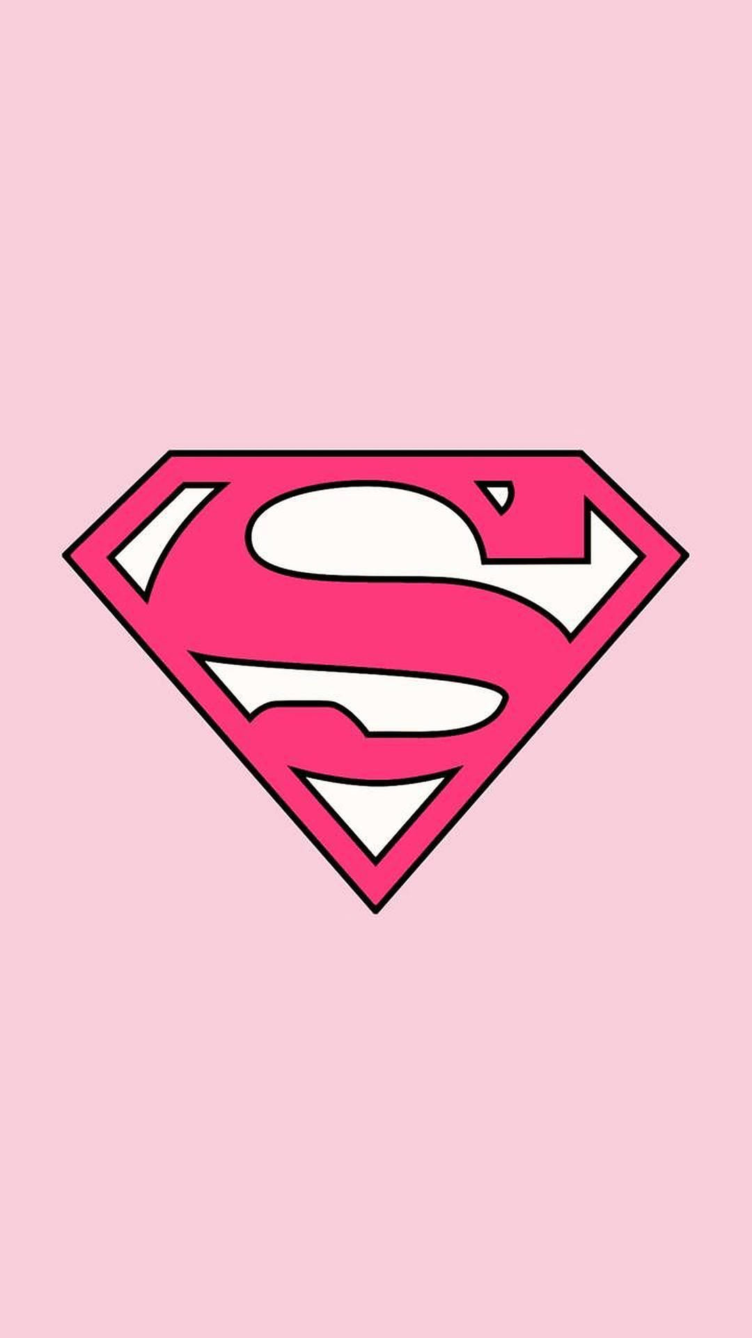 Pink Superwoman Emblem Background