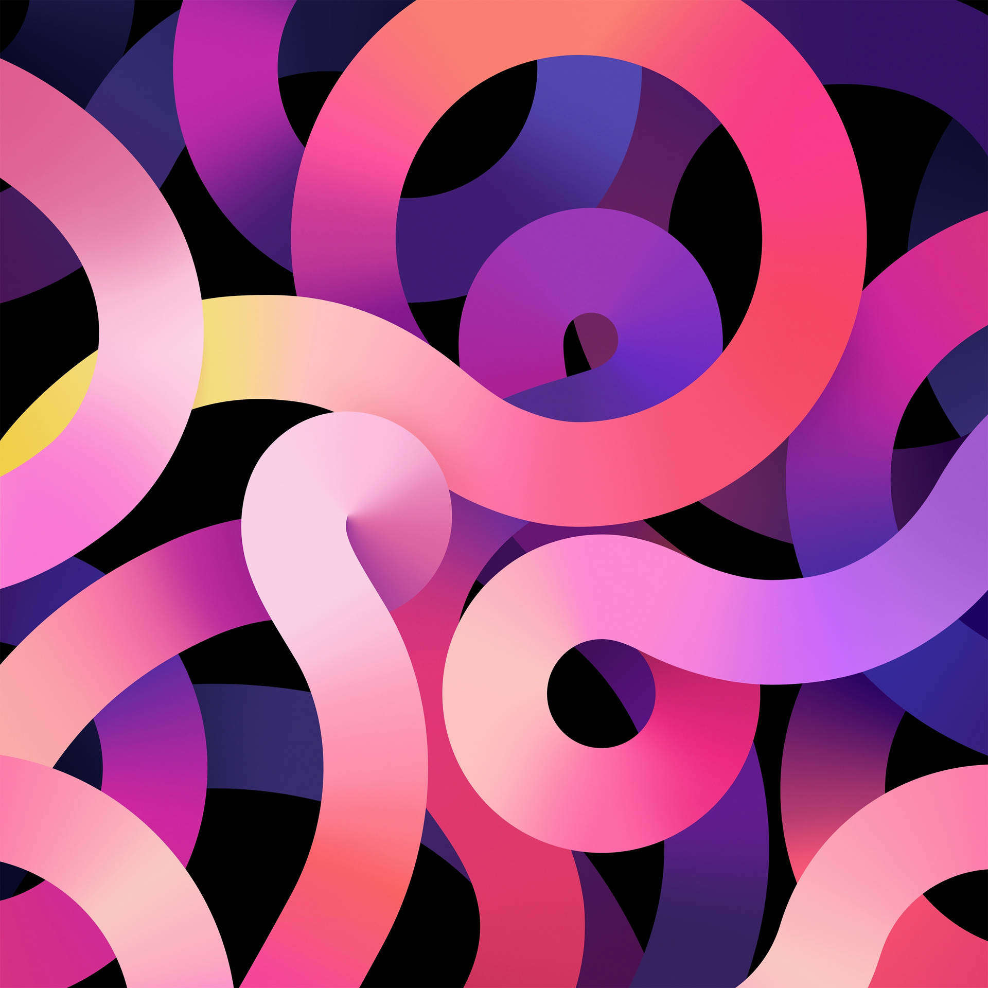 Pink Swirls Ipad Air 4 Background