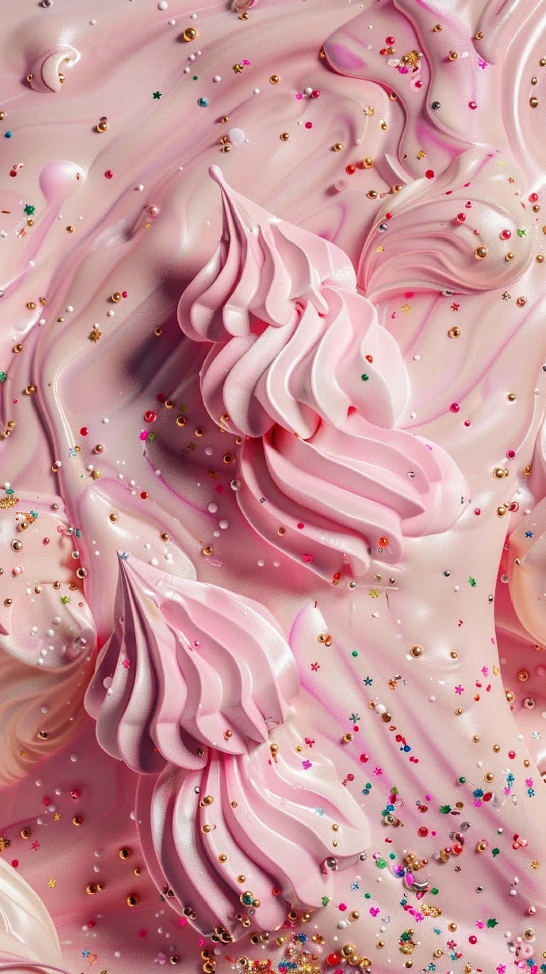 Pink Swirlsand Sprinkles Texture Background