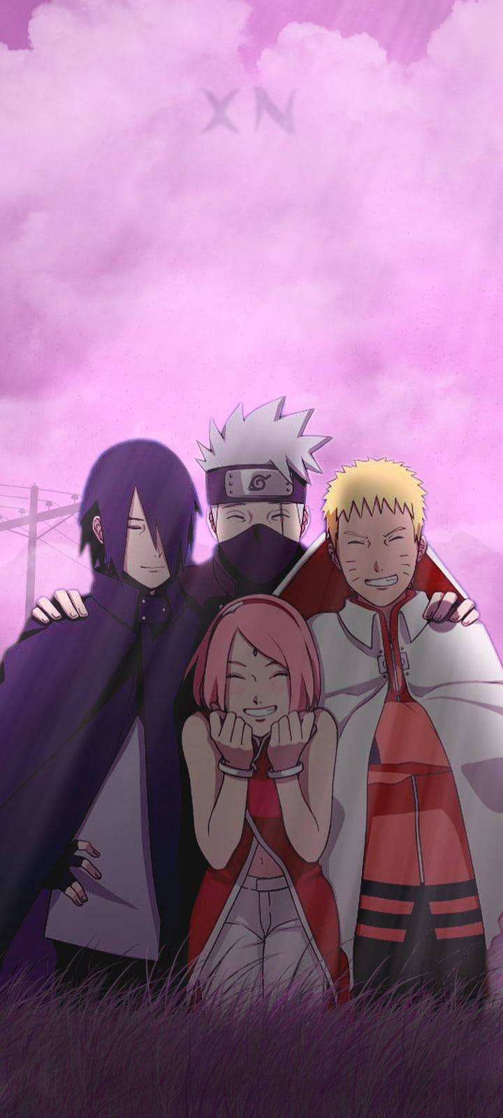 Pink Team 7 Naruto Iphone Background