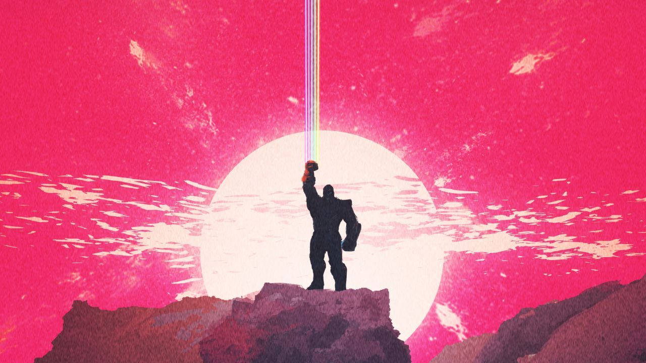 Pink Thanos Background Art