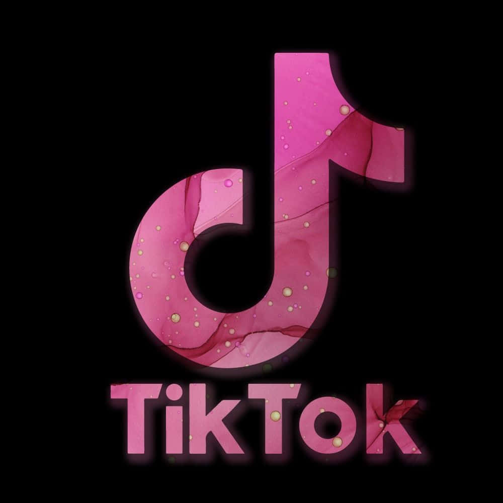 Pink Tiktok Aesthetics Logo Background