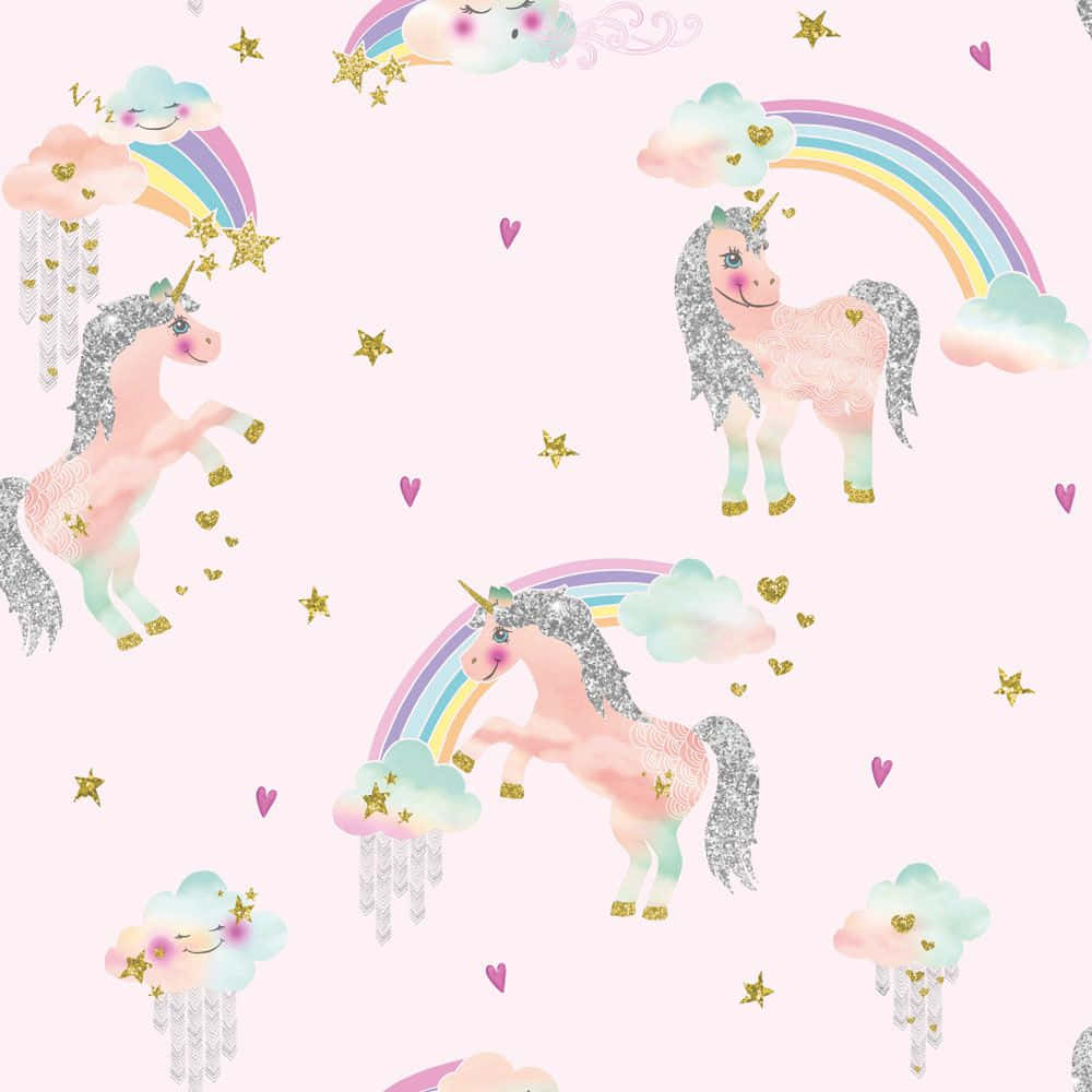 Pink Unicorn 1000 X 1000 Background