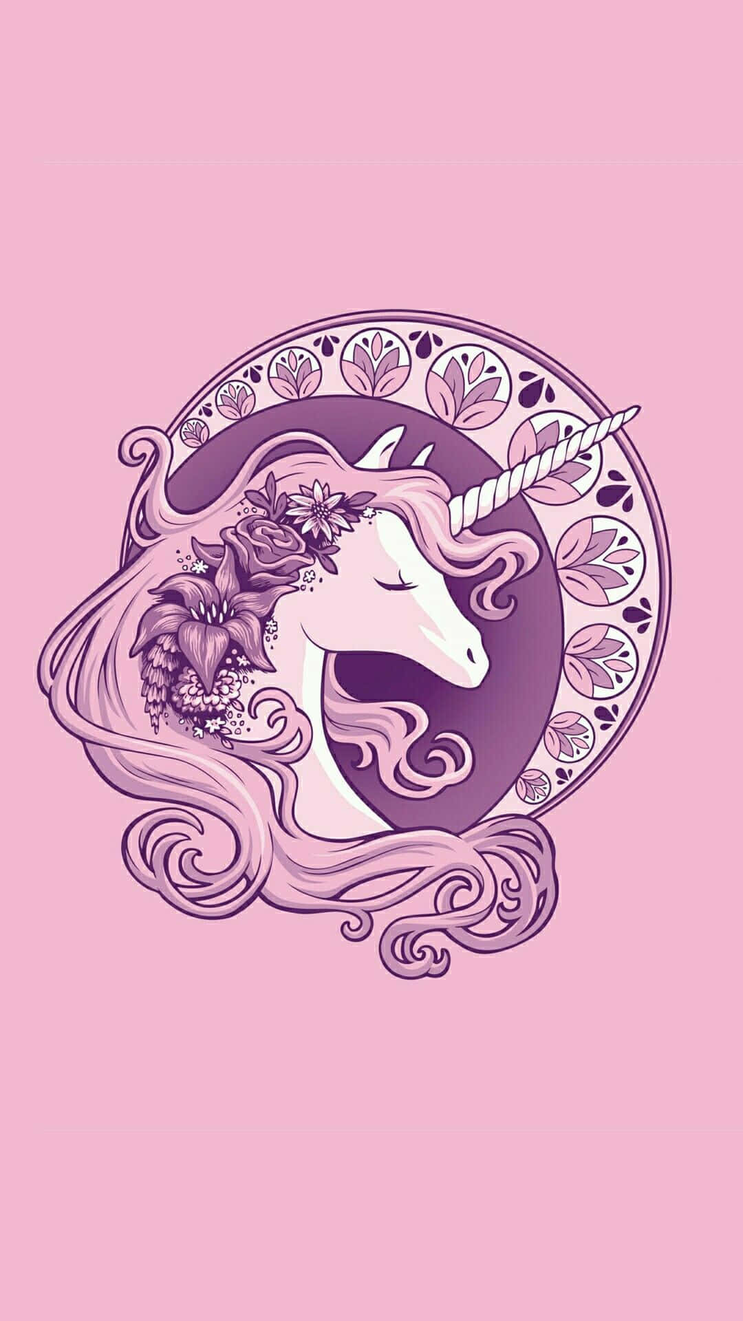 Pink Unicorn 1080 X 1920 Background