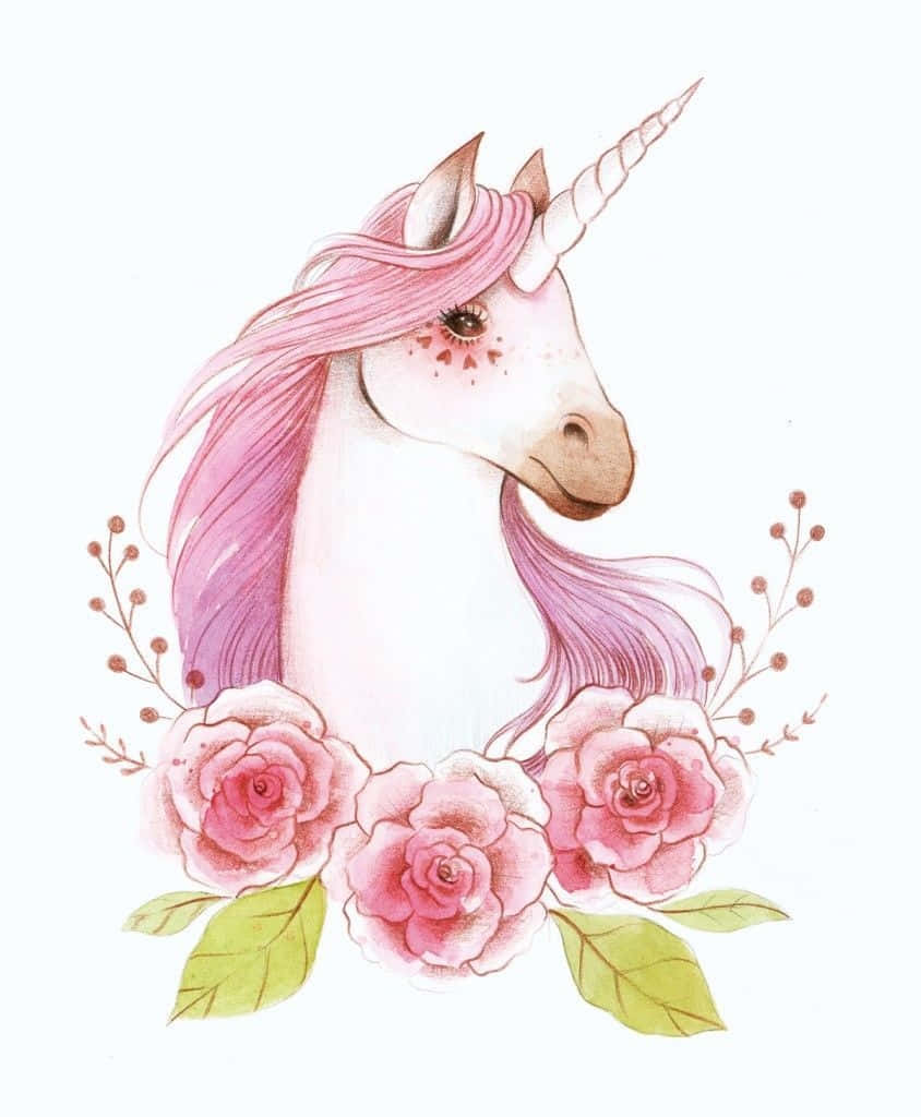 Pink Unicorn 844 X 1024 Background