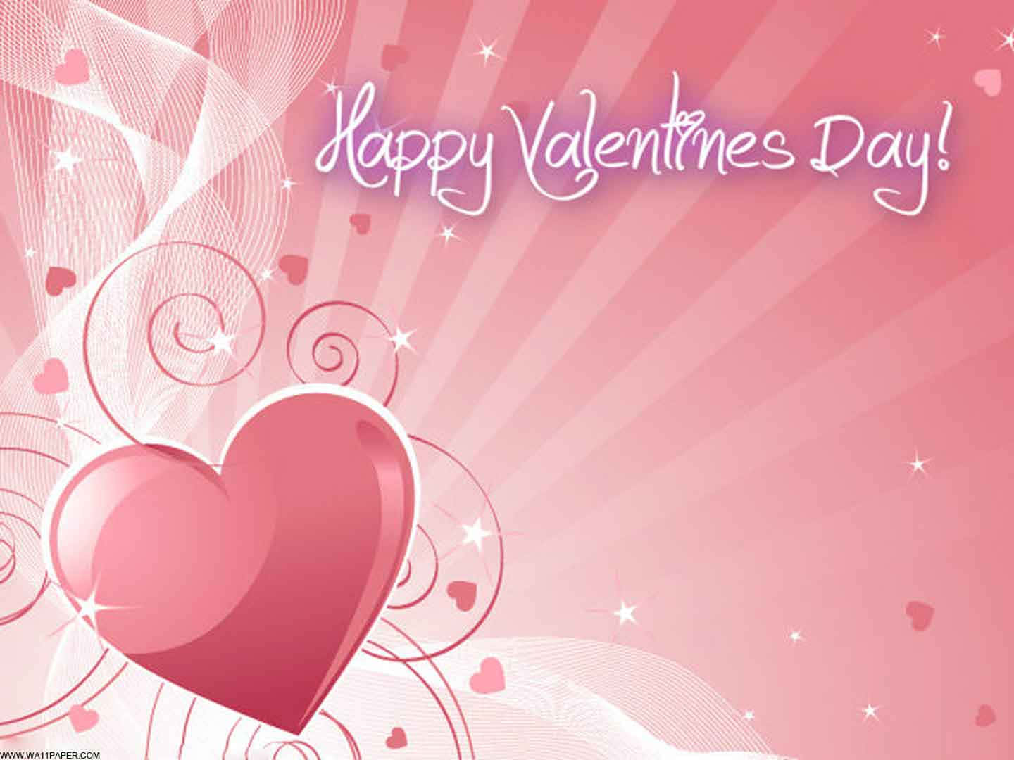 Pink Valentine Day Heart Greetings Background