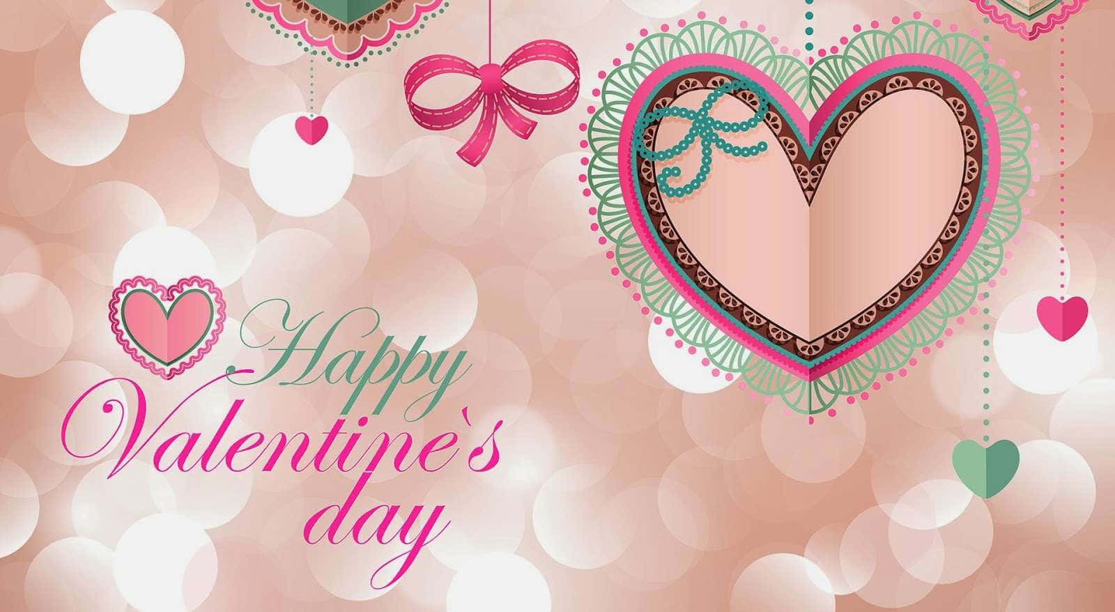 Pink Valentine Day Lovely Greeting Banner Background