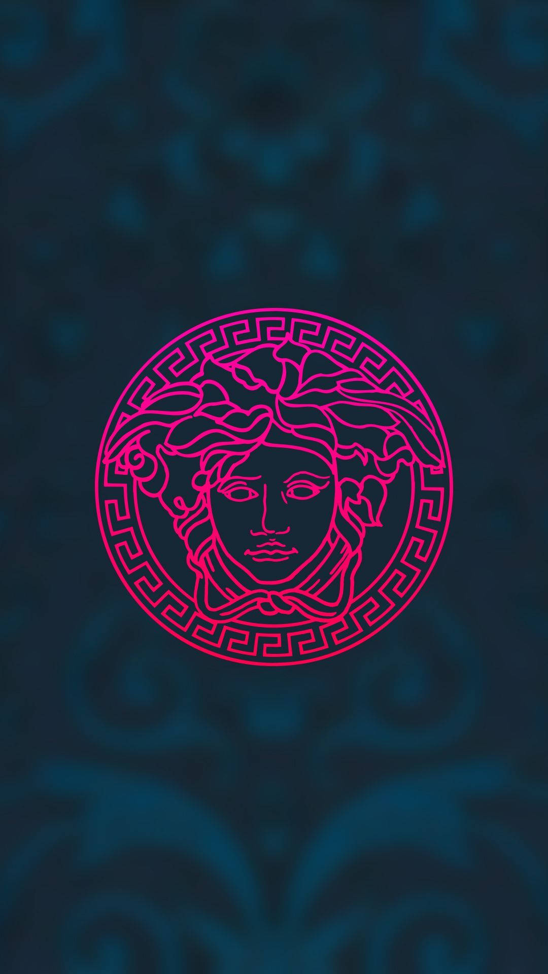 Pink Versace Logo Portrait