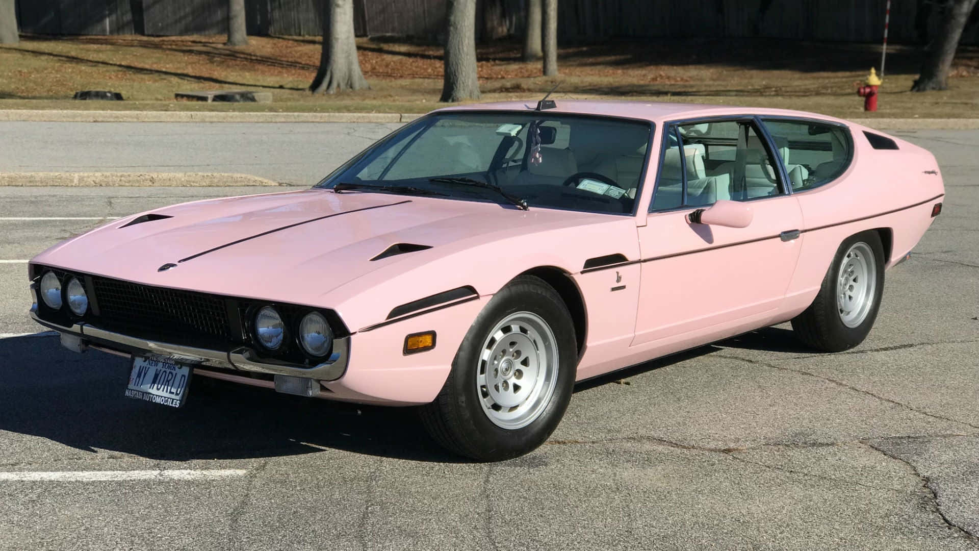 Pink Vintage Sports Car