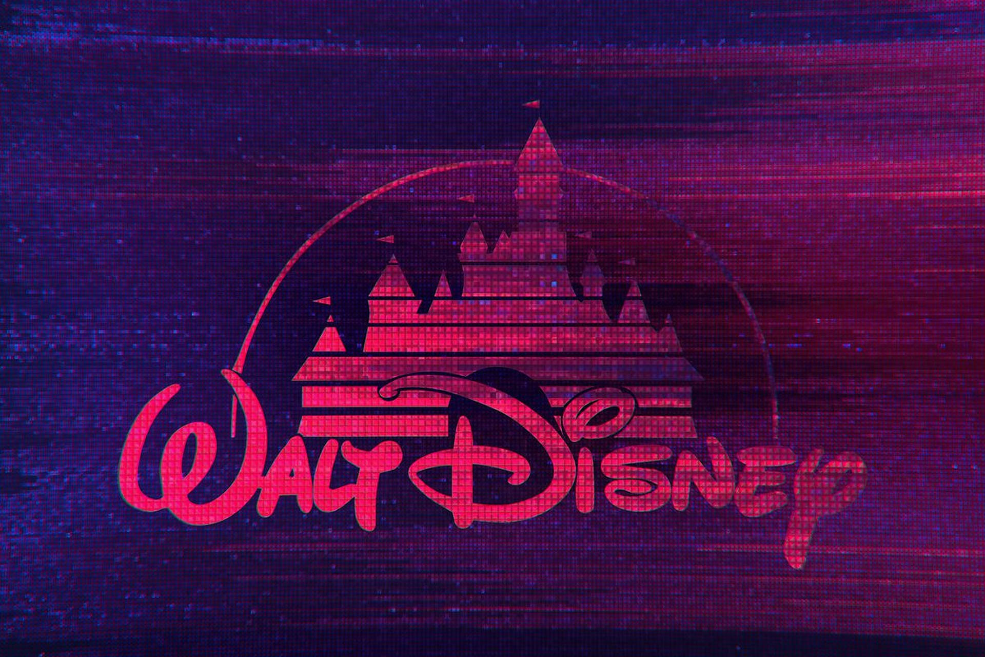 Pink Walt Disney Logo Background