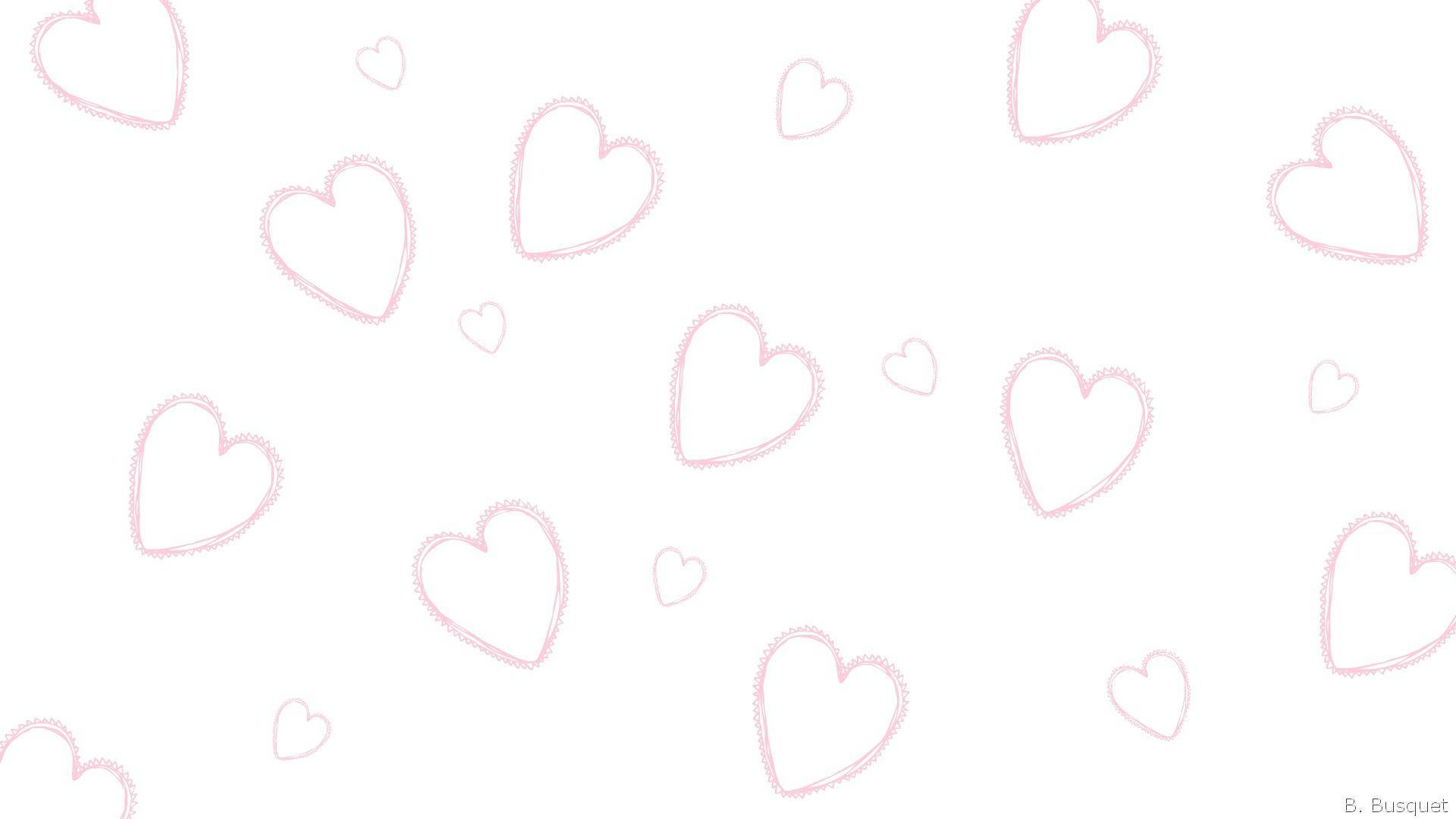 Pink White Heart Background