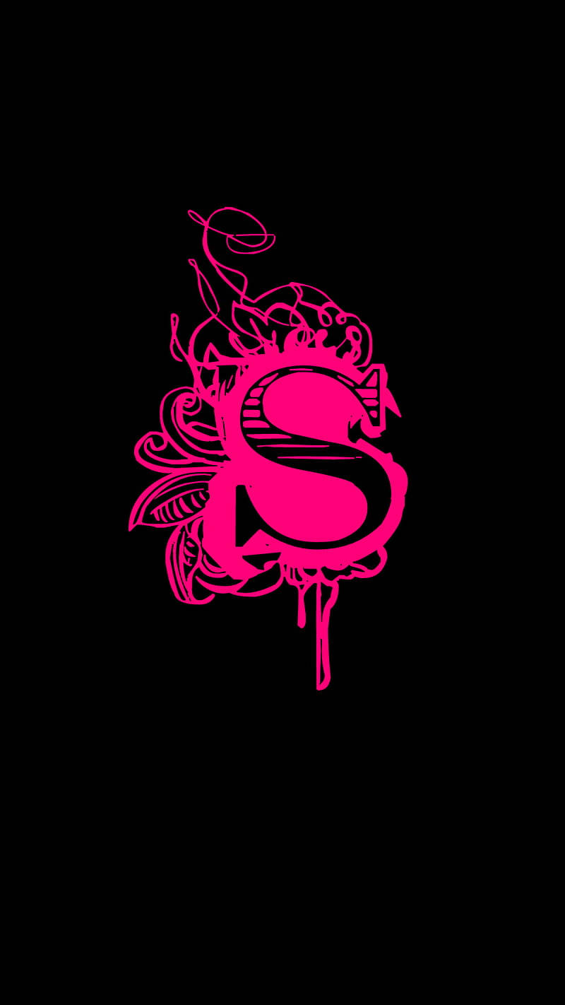 Pink Winged S Background