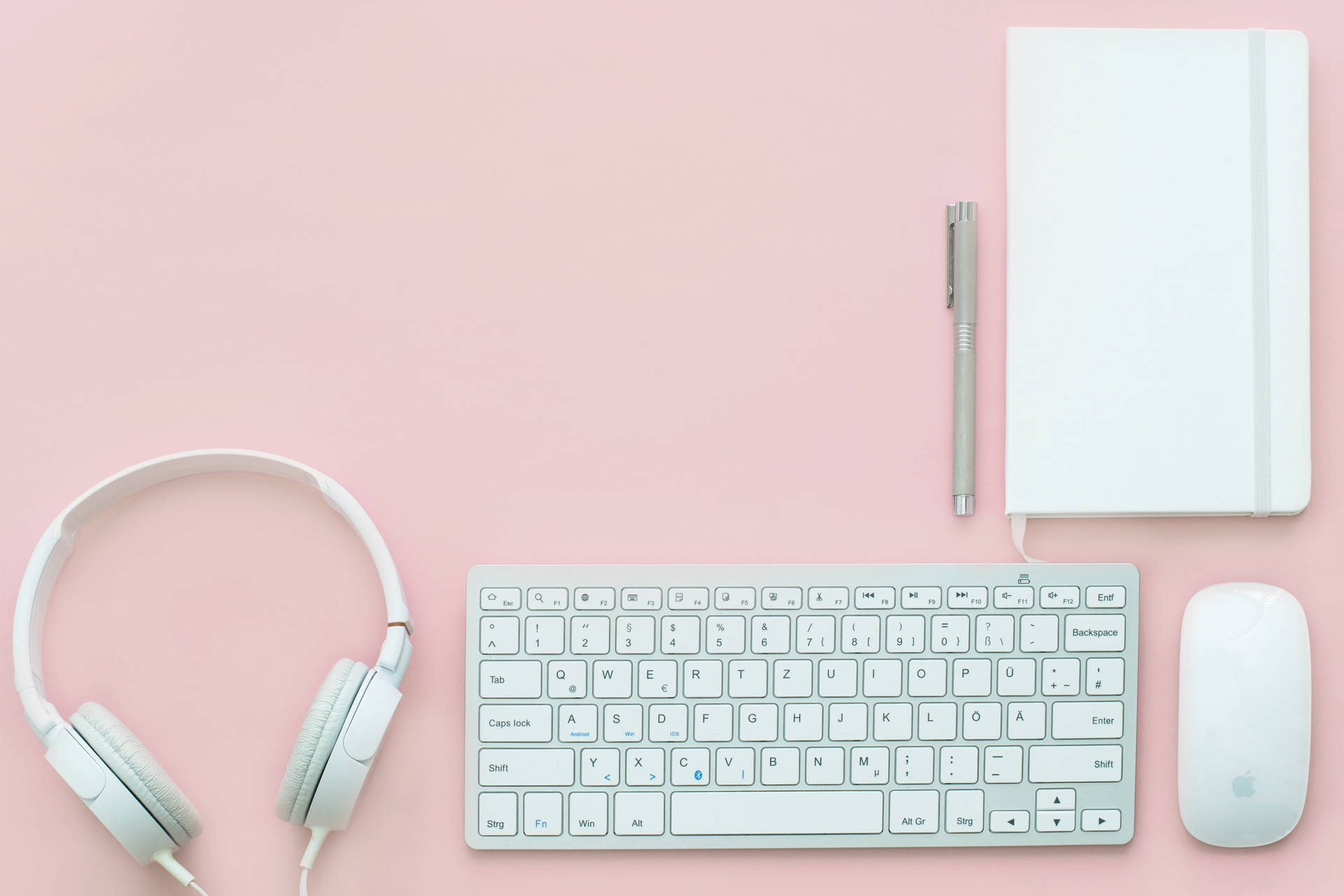 Pink Workspace Blogging Backdrop Background