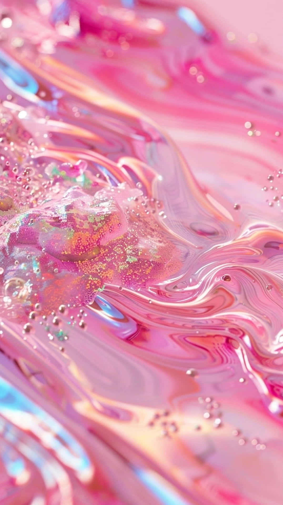 Pink Y2 K Aesthetic Liquid Texture Background