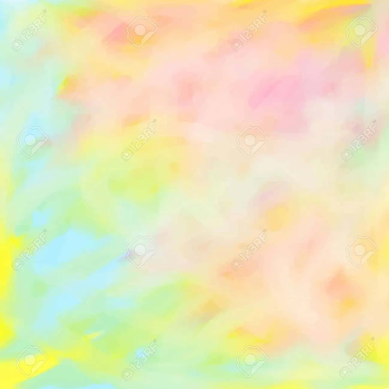 Pink, Yellow And Blue Hues Blend Together In A Beautiful Mix. Background