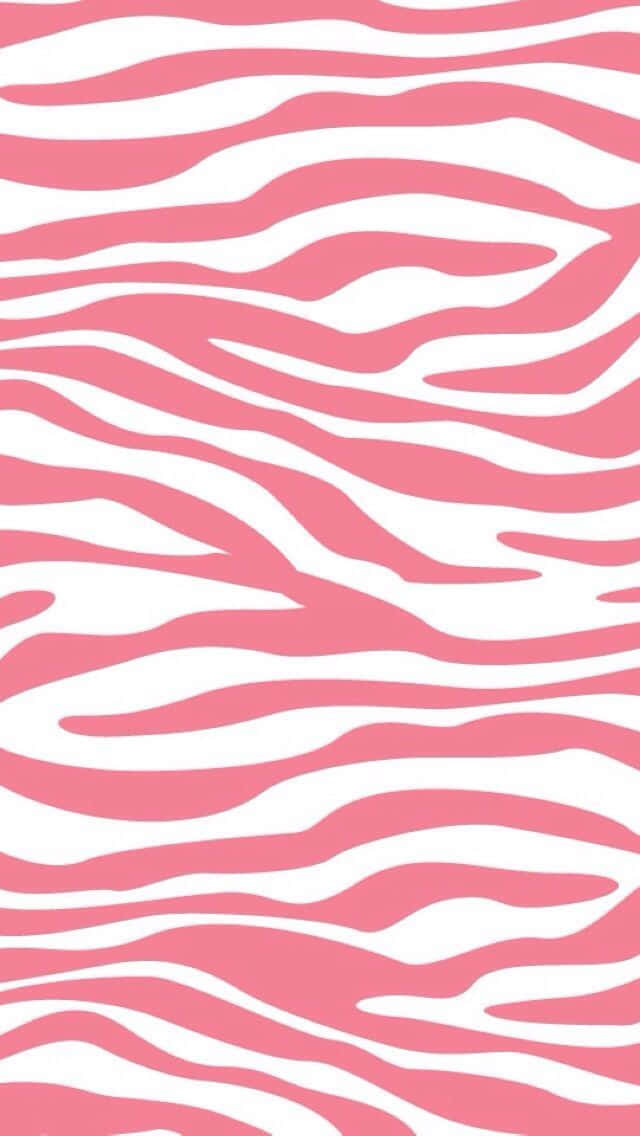 Pink Zebra Horizontal Print Background