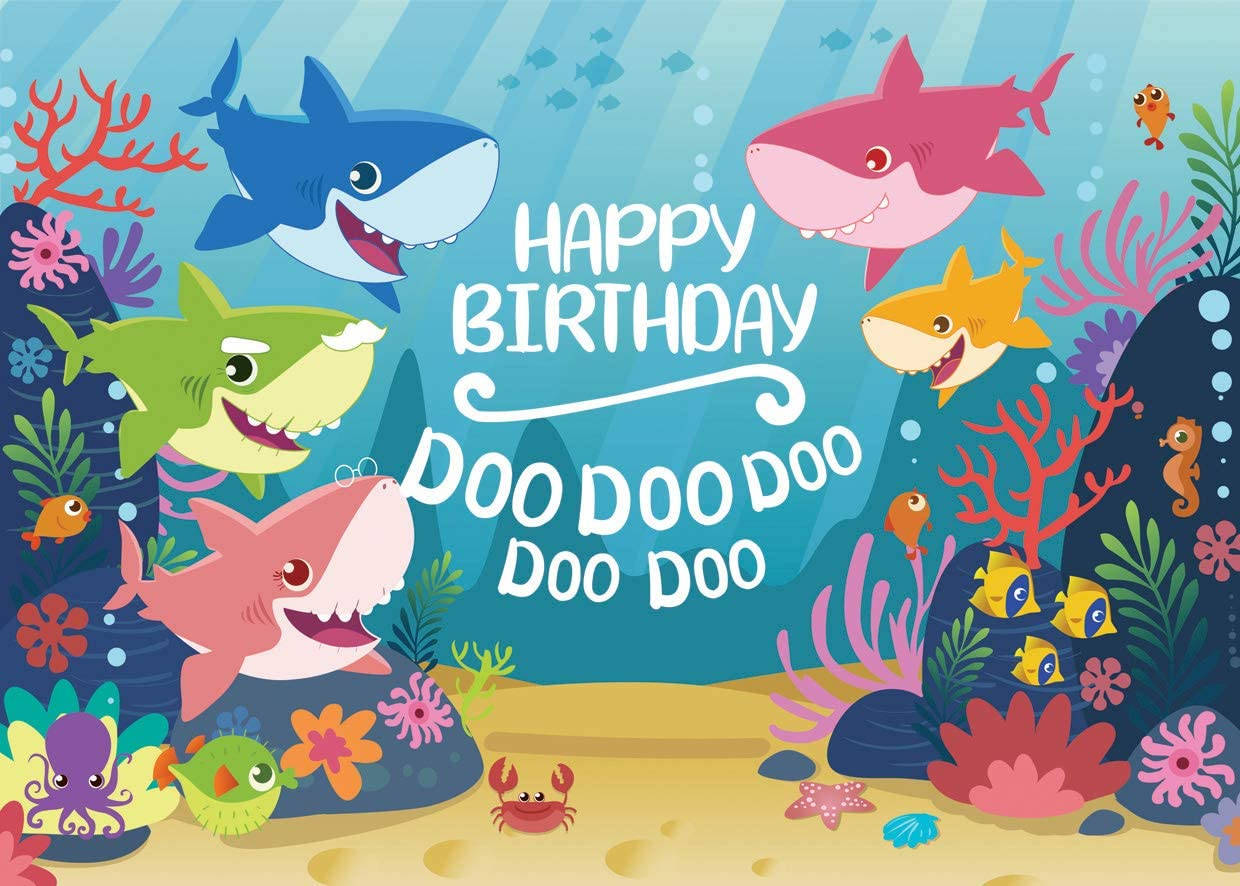 Pinkfong Baby Shark Happy Birthday Background