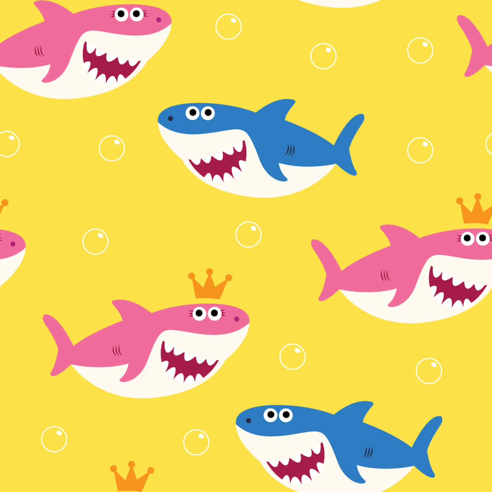 Pinkfong Baby Shark Mommy With Crown Background