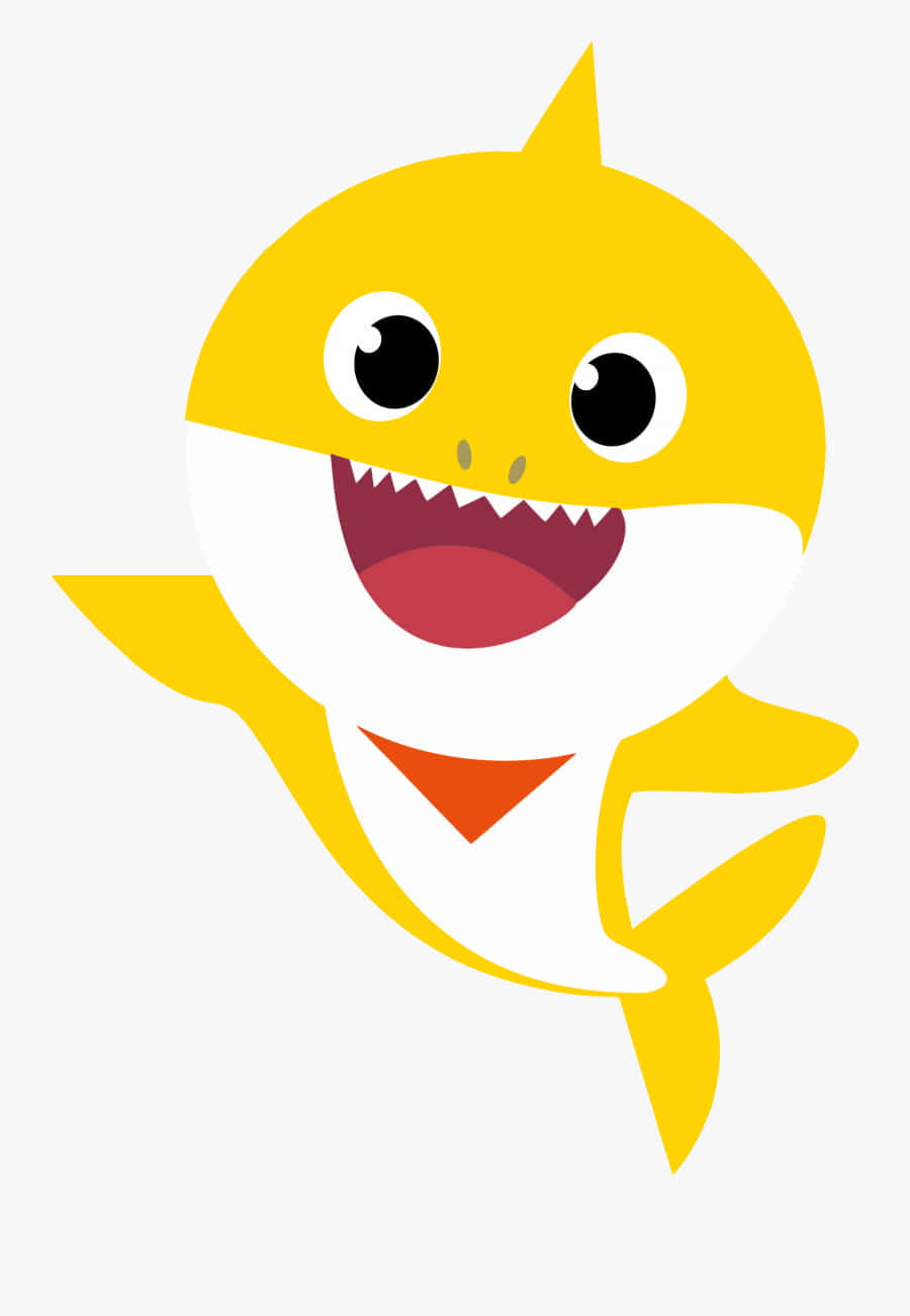 Pinkfong Baby Shark Plain On White Background