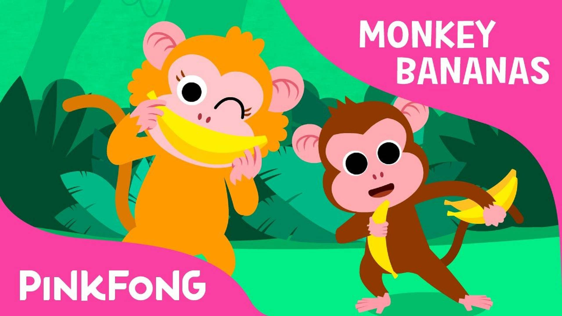 Pinkfong Song Monkey Bananas Background