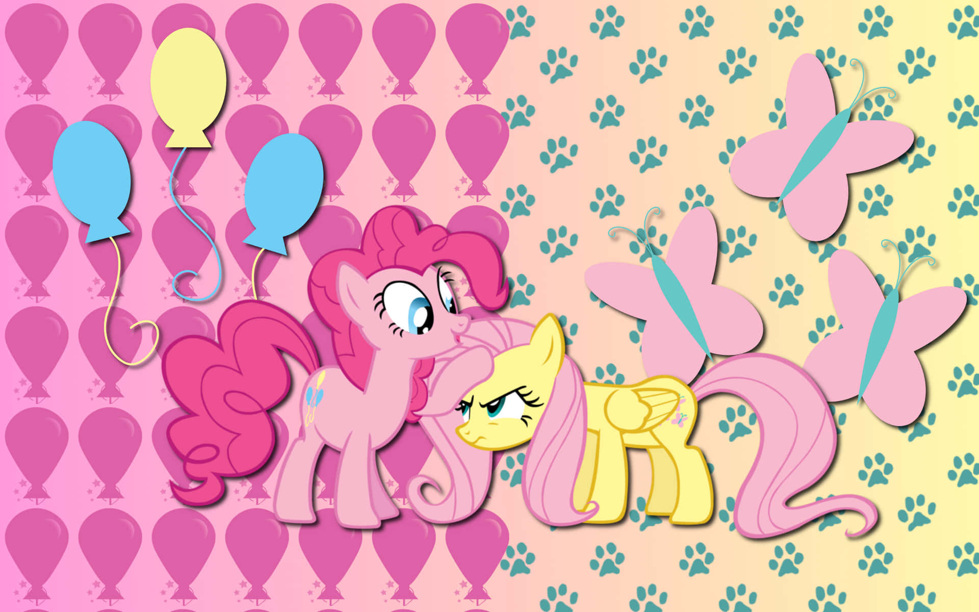 Pinkie_ Pie_ Comforting_ Fluttershy_ Vector_ Art