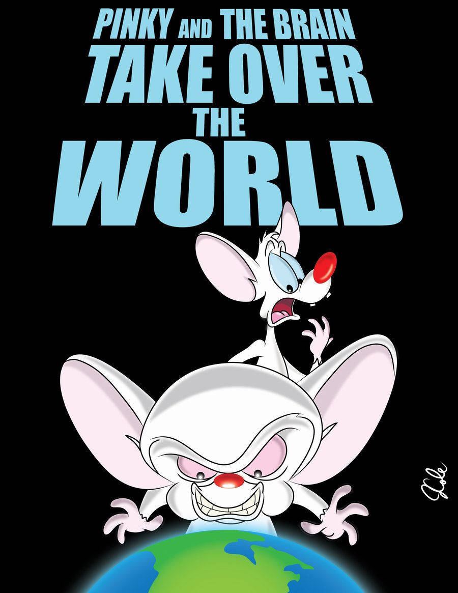Pinky And The Brain Black Poster Background