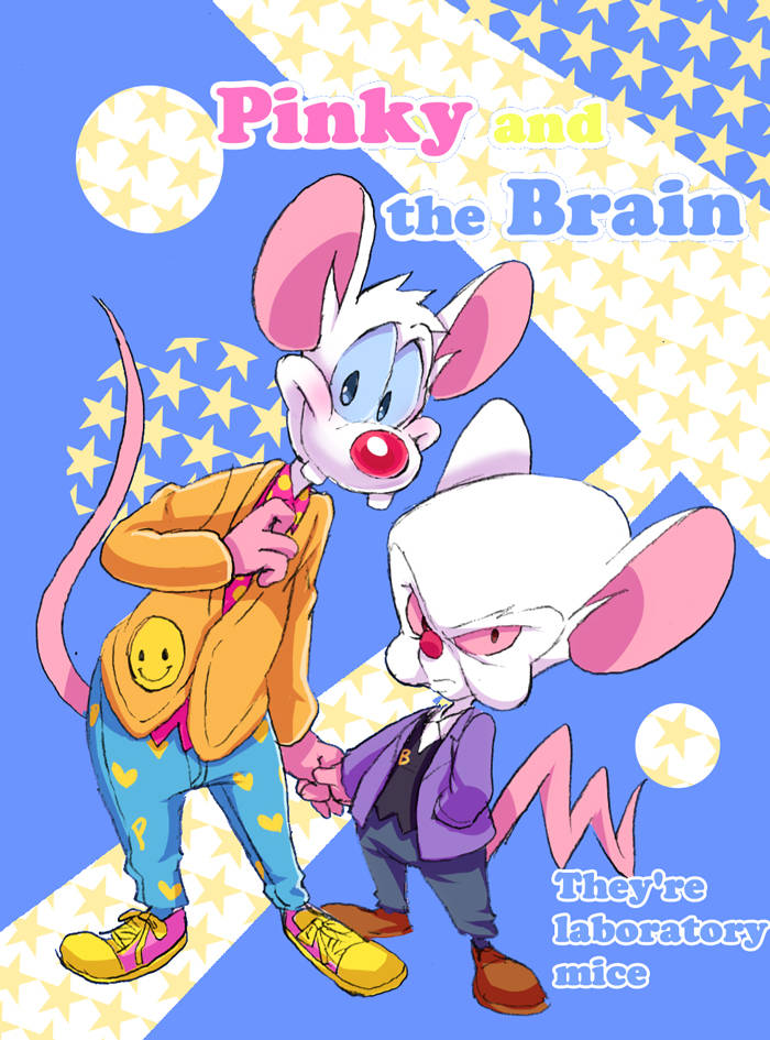 Pinky And The Brain Blue Stars Background