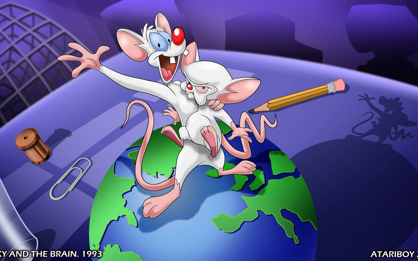 Pinky And The Brain On Earth Background