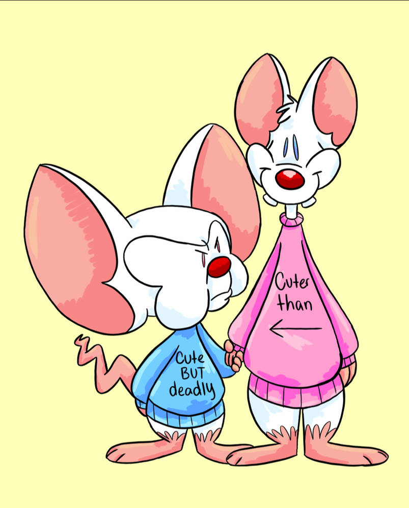 Pinky And The Brain Yellow Background