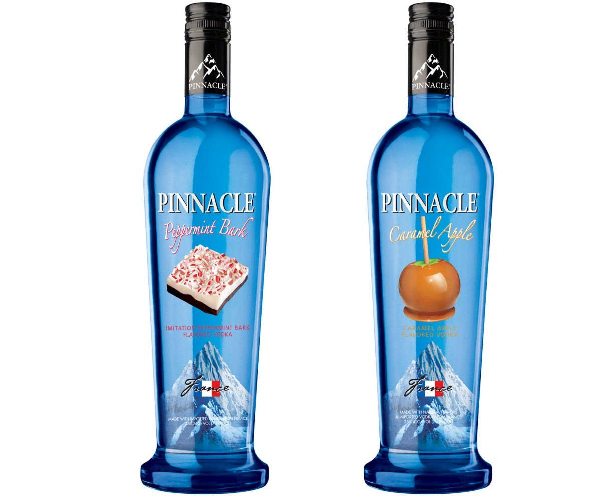 Pinnacle Vodka - Peppermint Bark And Caramel Apple Flavor. Background